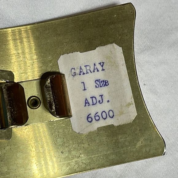 Vintage Garay Gold Tone Snake Belt Stretch Fish Scale Elastic Flower Acc… - Picture 4 of 8